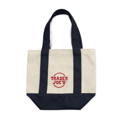 Original EUA Sacola Grande Trader Joe'S Bolsa De Compras Cotton/Polyester Reutilizável Dobrável Lavável Na Moda Para Viagens com TAG